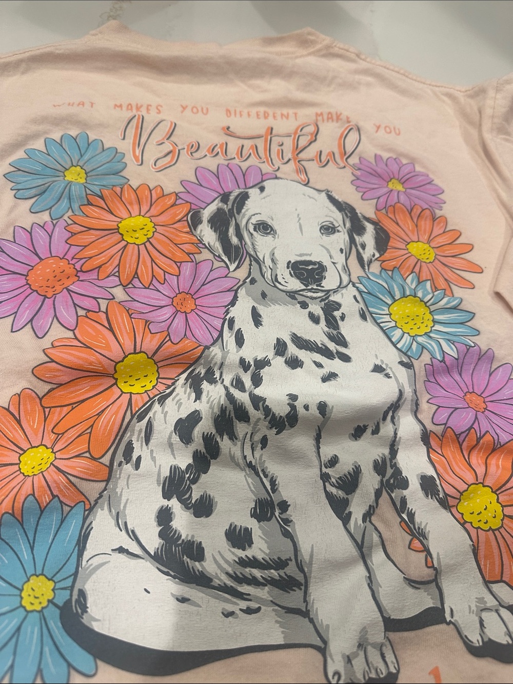 Simply Southern long sleeve Dalmatian flower long sleeve shirt medium - Picture 2 of 6